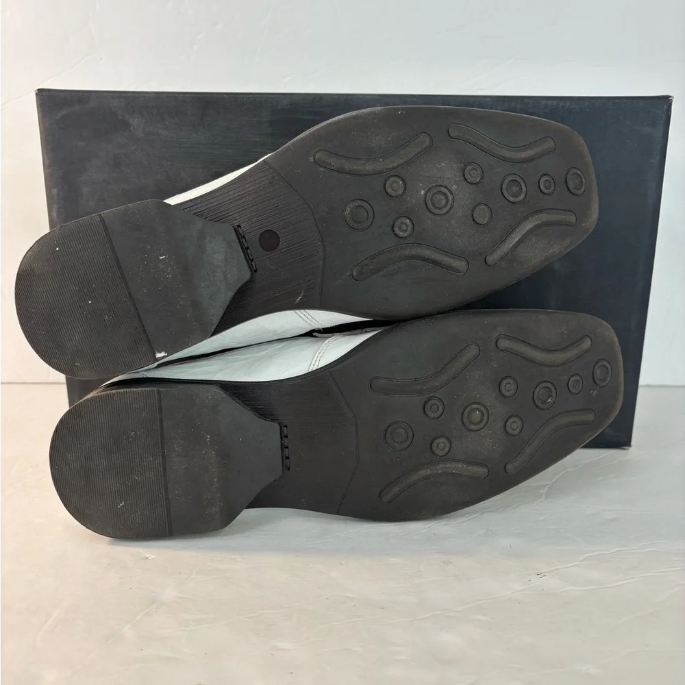 ALFANI Daytona White Leather Slip-on Shoes Size 7 - Picture 8 of 9